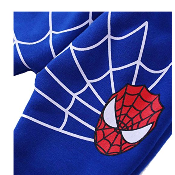 KIDS SPIDERMAN BLUE HOODIE and PANTS SET. - Picture 13 of 14